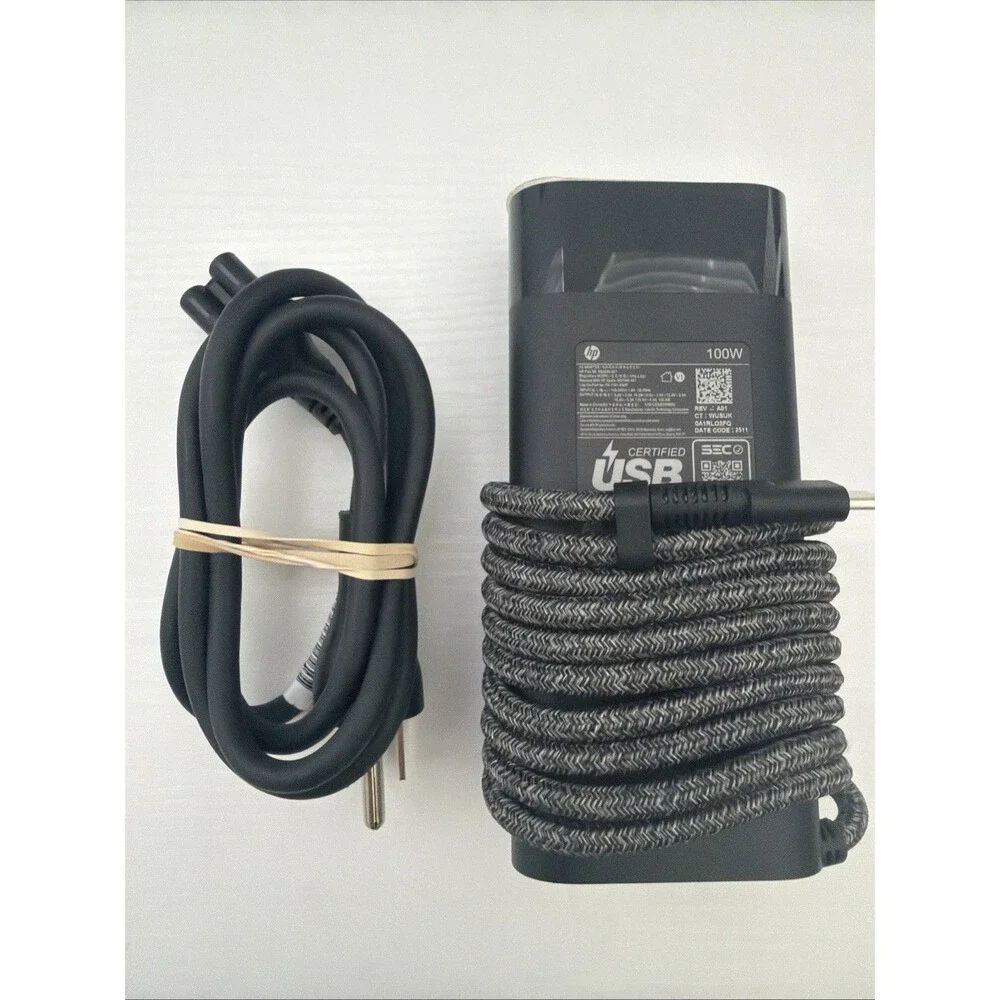 Geniune HP  Braided 100W USB-C AC Charger For HP N56858-021 N57045-001 and more